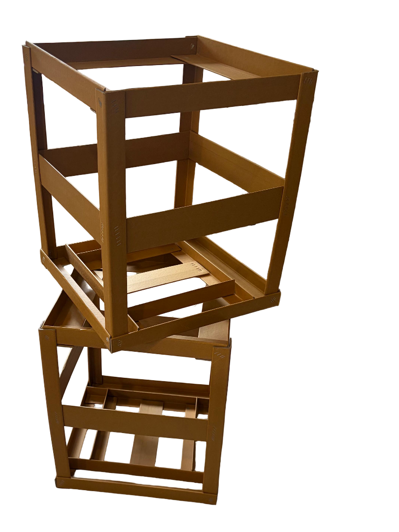 Stacked Modular 3D Paper Frame Crates
